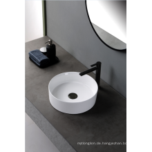 Badezimmer keramischer runder Kunstbecken-Badezimmerschrank